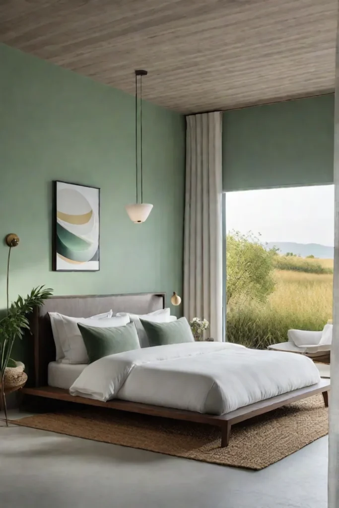 Serene minimalist bedroom with calming coastal vibes