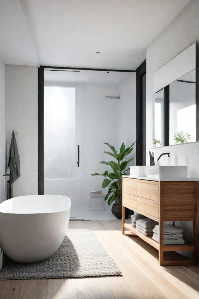 Serene modern bathroom