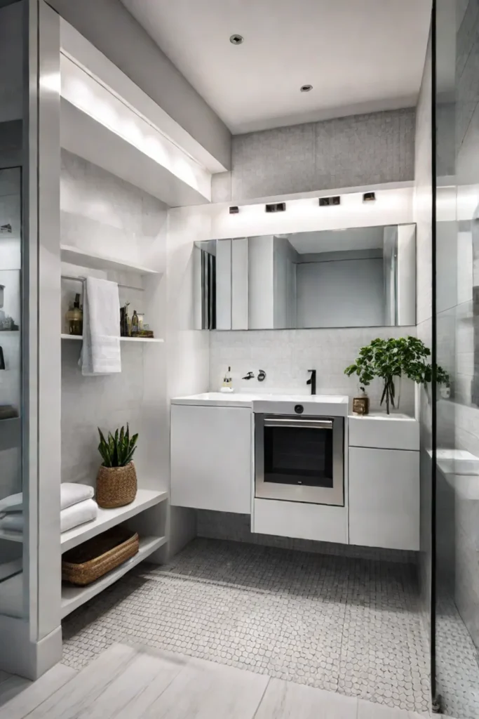 Small bathroom with clever storage solutions