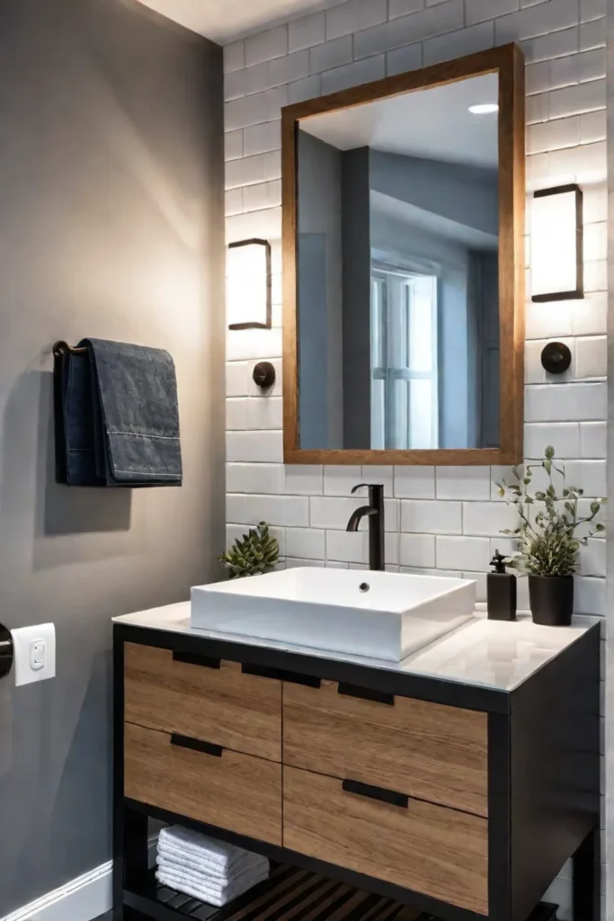 Small bathroom with spalike ambiance