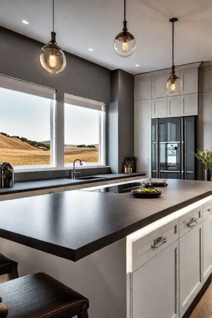 Smart kitchen with adjustable lighting
