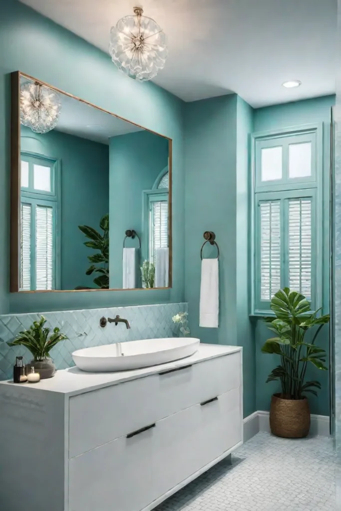Soothing and serene bathroom