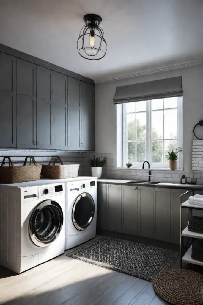 Sustainable laundry room with energyefficient appliances