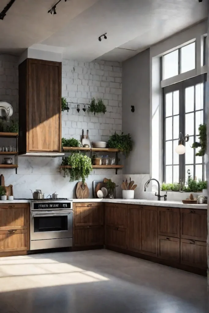 Sustainable luxury kitchen with energyefficient appliances