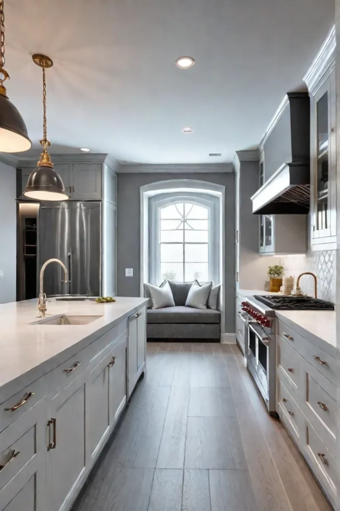 Timeless kitchen with shaker cabinets and farmhouse sink