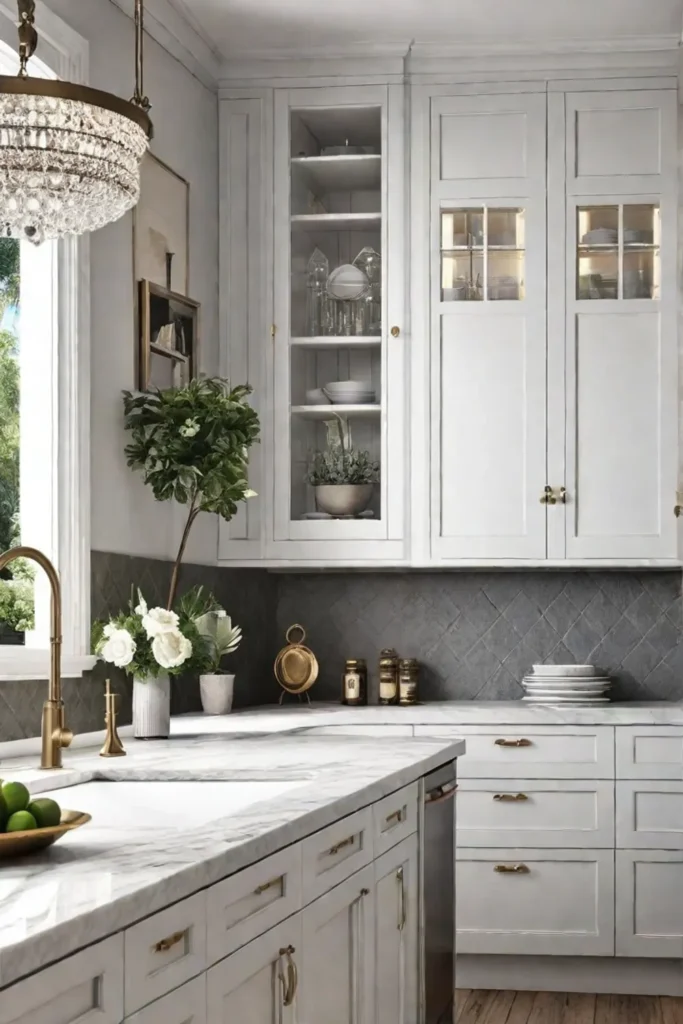 Timeless luxury kitchen with classic cabinetry and neutral colors