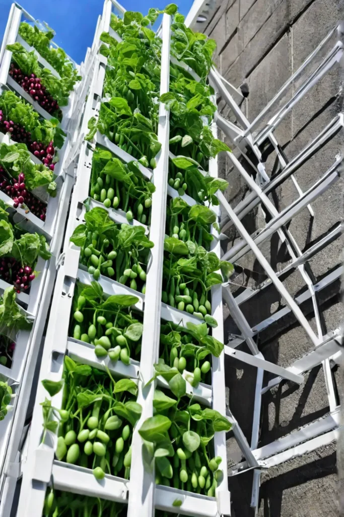 Tower garden with trellis