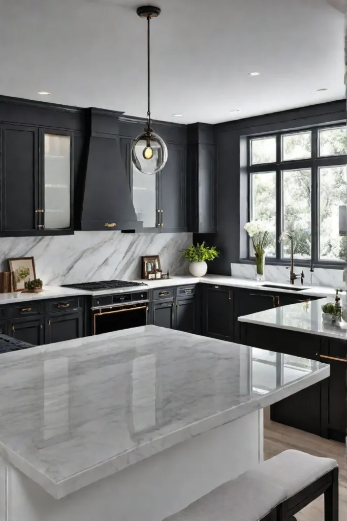 Transitional luxury kitchen with classic and modern elements