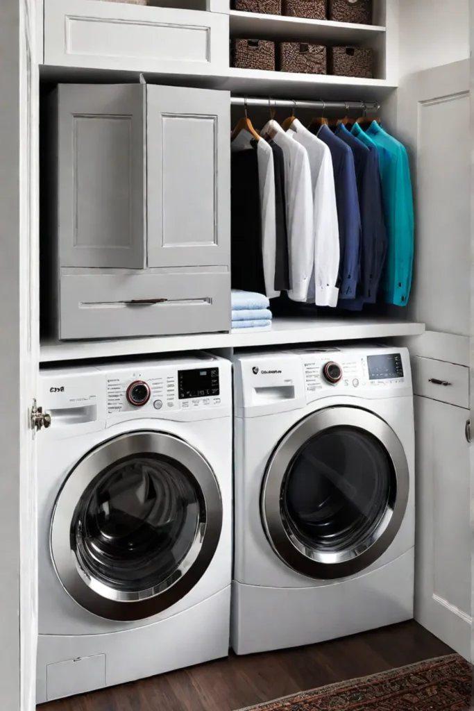 Underappliance storage drawers for laundry essentials