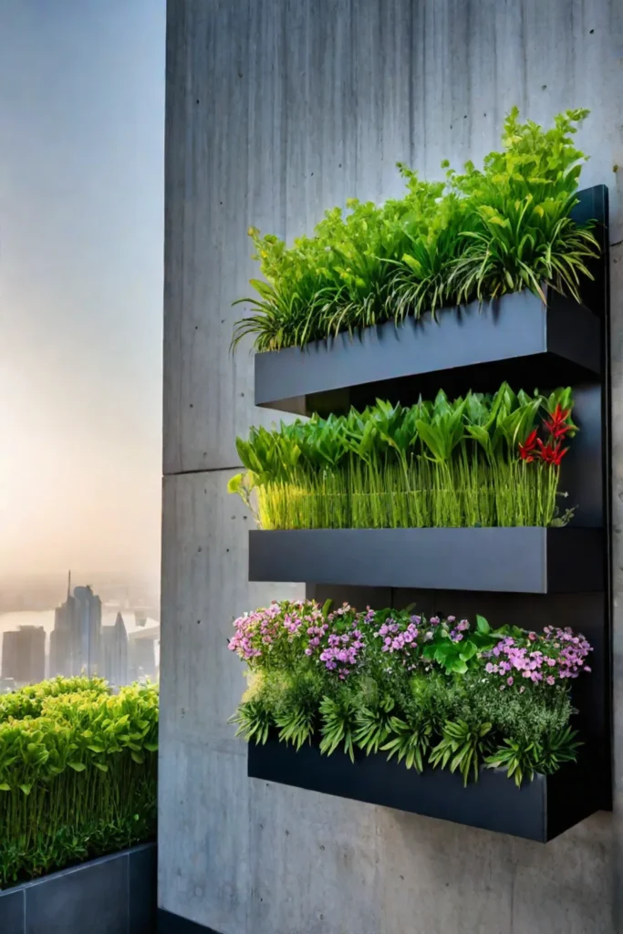 Vertical garden on rooftop