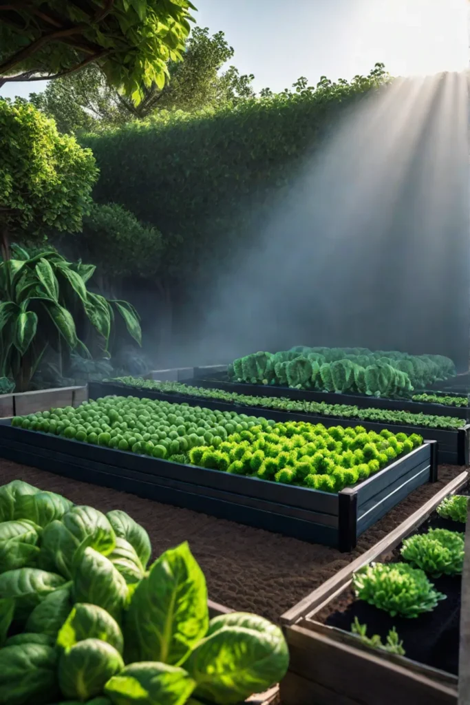 Wellplanned vegetable garden with optimal layout and organization