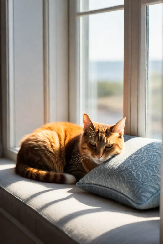 Benefits of natural light showcased in a window seat scene