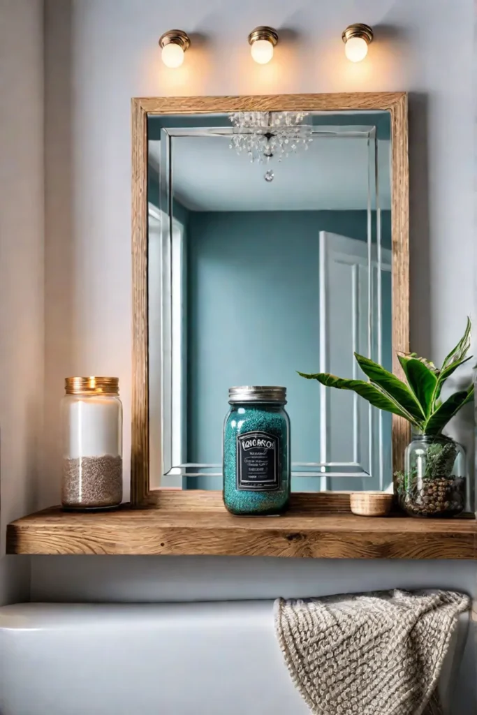 Bohemian bathroom with a focus on natural textures