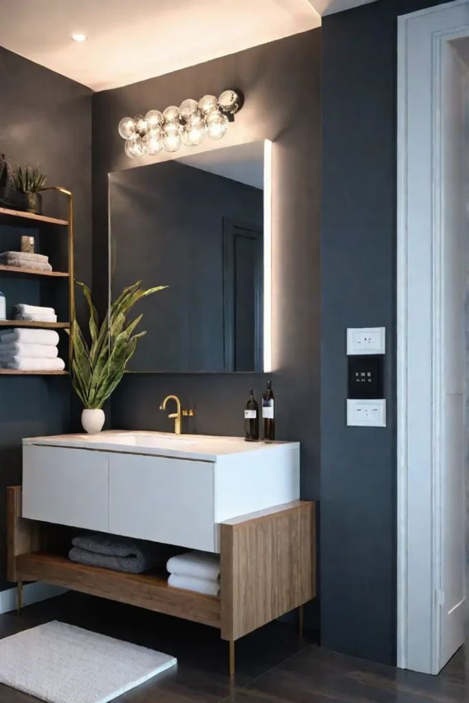 Bright and airy minimalist bathroom