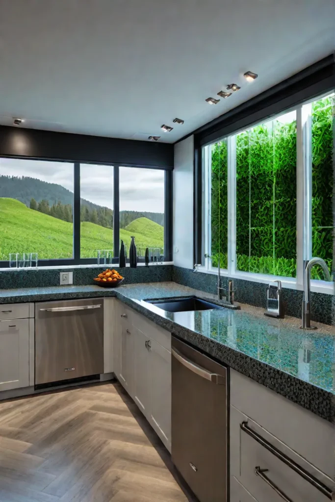 Cheerful and sustainable kitchen design promoting a healthy and ecoconscious lifestyle