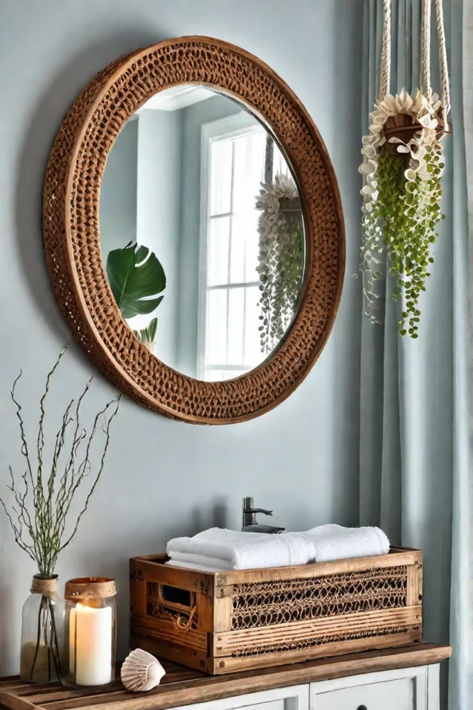 Coastal bathroom with a focus on natural textures