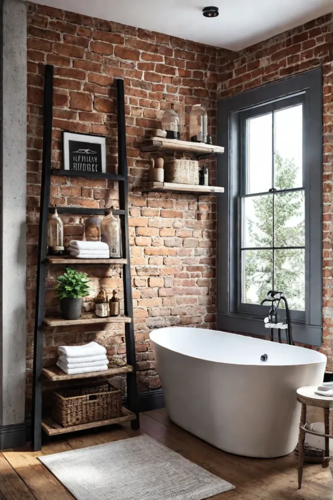 DIY bathroom storage solutions with reclaimed materials