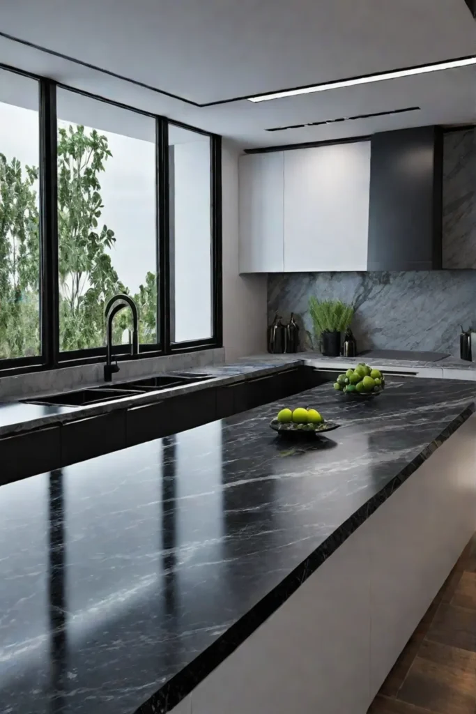 Elegant kitchen with a soapstone countertop