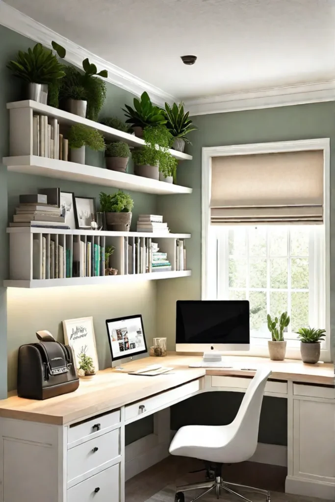 Ergonomic workspace integrated into a window seat design