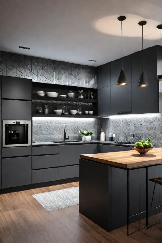 Focal point backsplash in kitchen