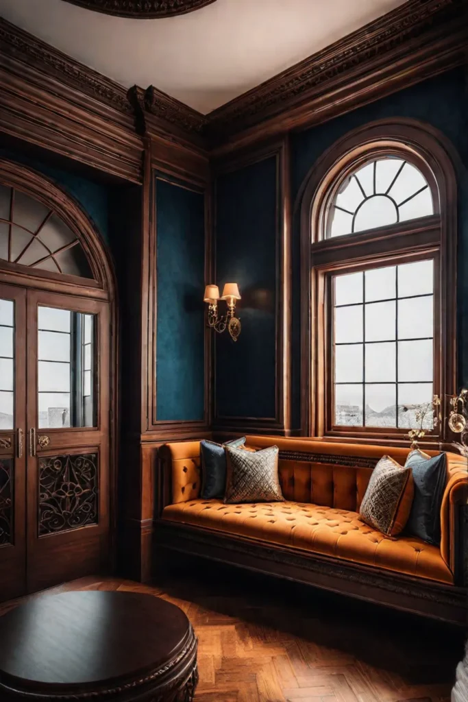 Historic window seat showcasing traditional craftsmanship