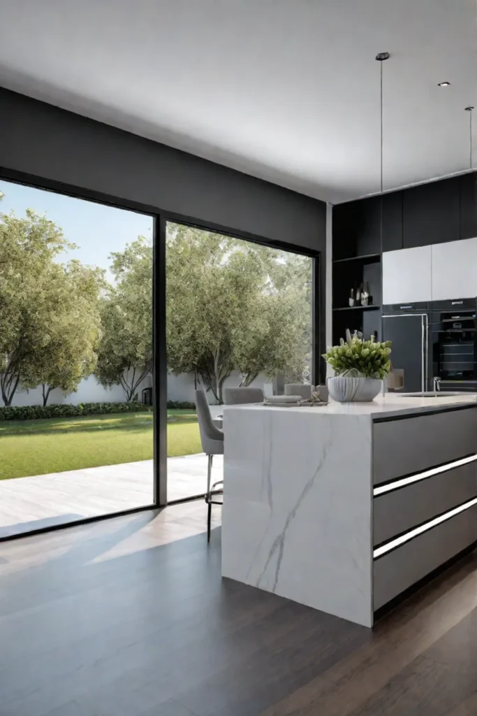 Kitchen with a butlers pantry for additional storage and prep space