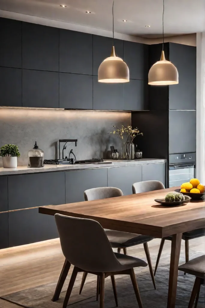 Kitchen with a farmhouse table and chairs