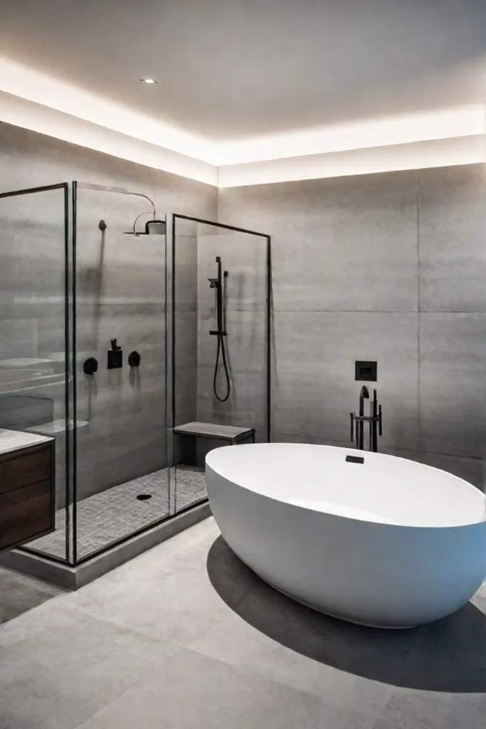 Luxurious bathroom designed for couples