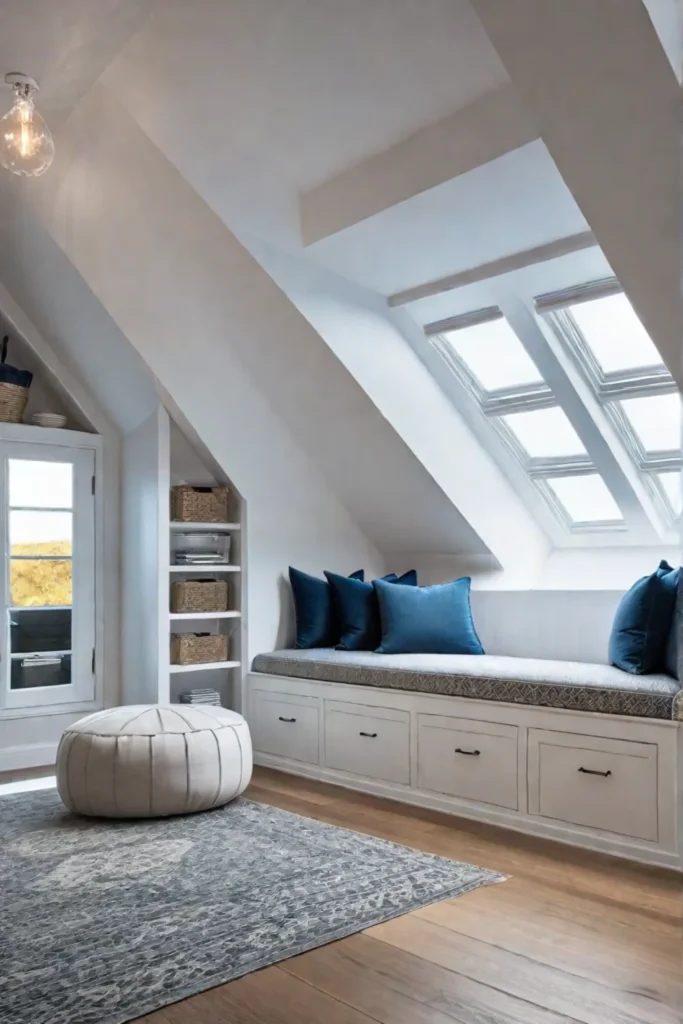 Magical reading space in an attic room