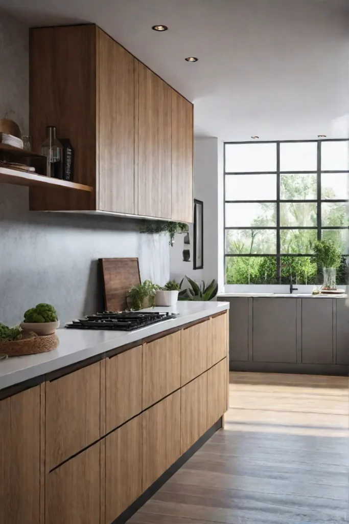 Modern kitchen with ecofriendly features for a greener lifestyle