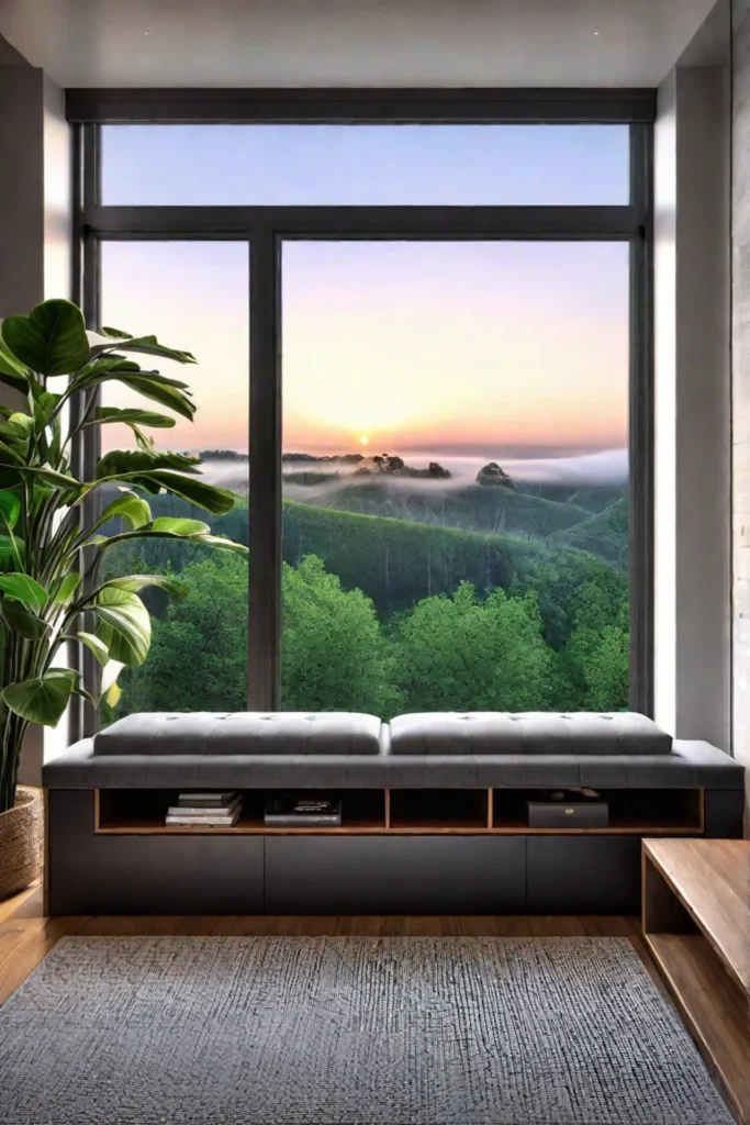 Modern window seat with minimalist design