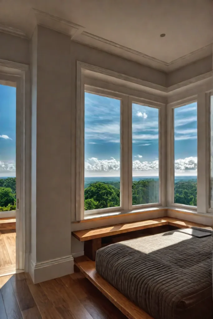 Window seat with garden views and natural light