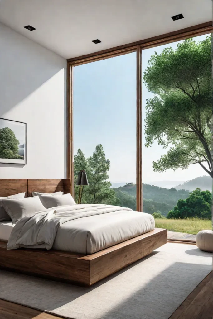 Bedroom connecting to nature