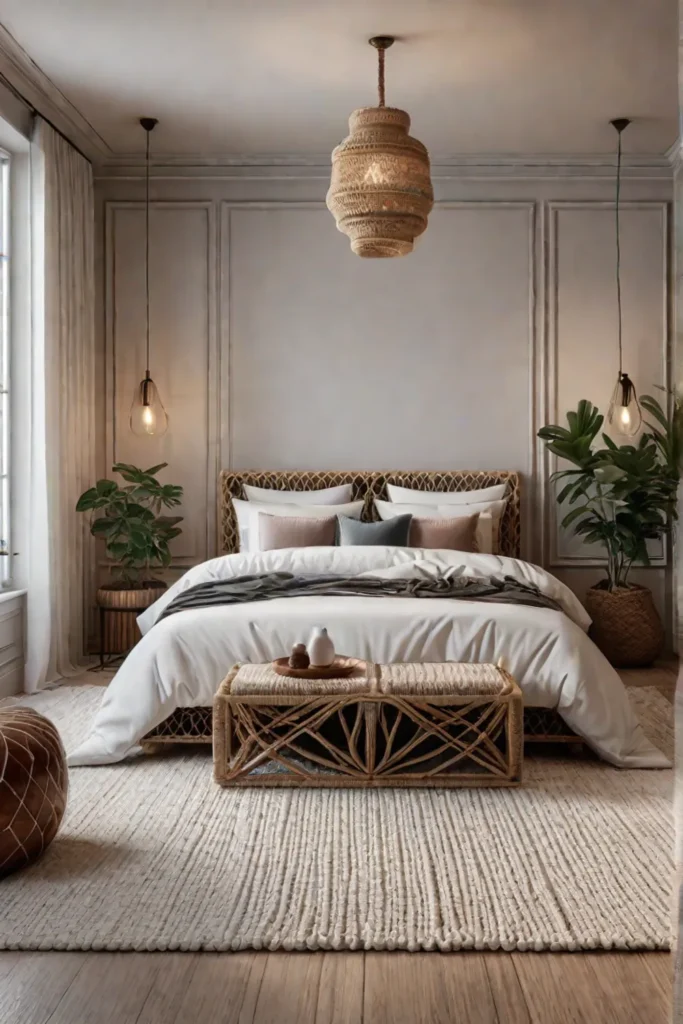 Bohemian Bedroom with Earthy Tones