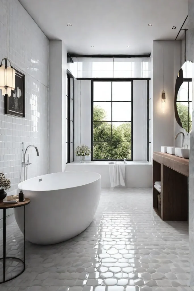 Bright and airy bathroom with natural light