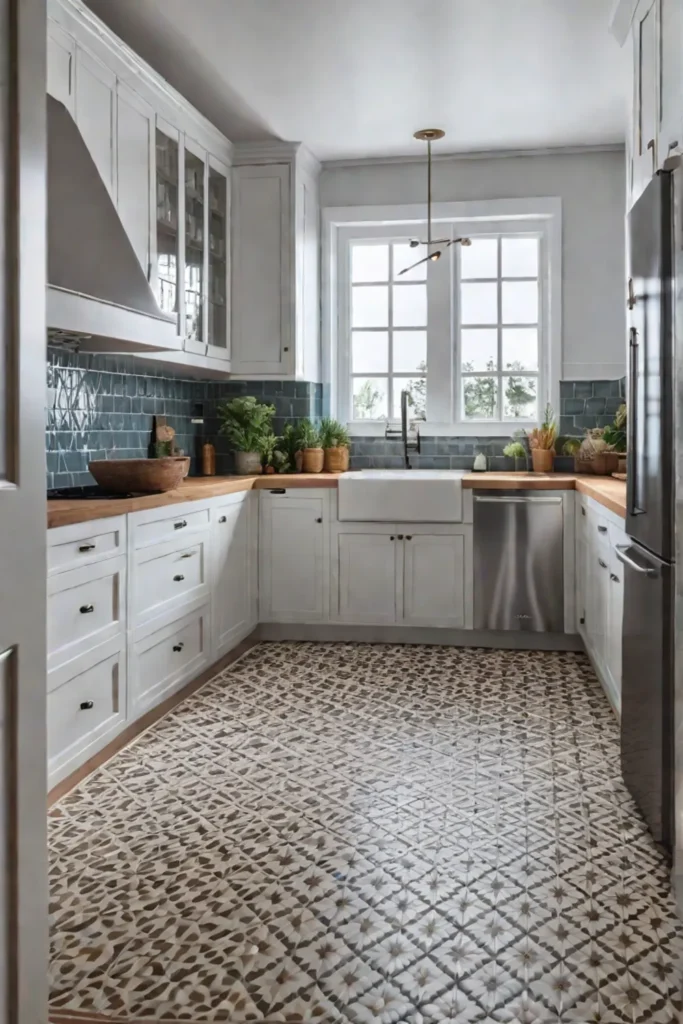 Classic kitchen design with affordable and easytomaintain ceramic tile