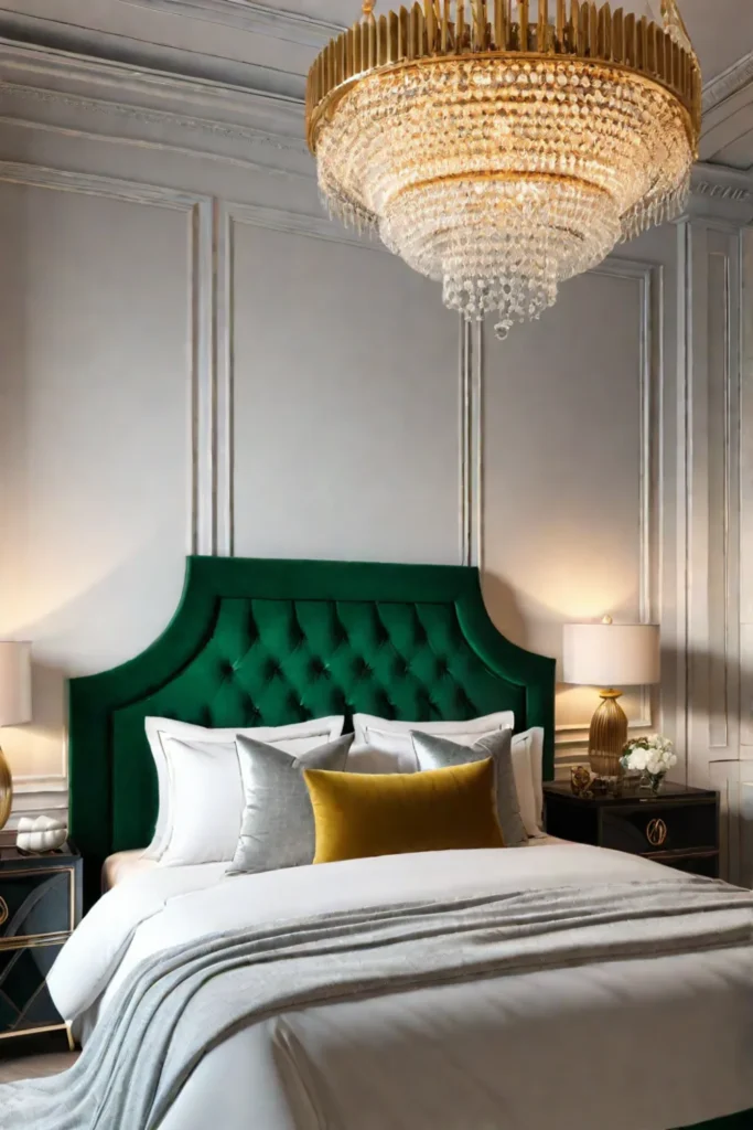 Emerald green bedroom