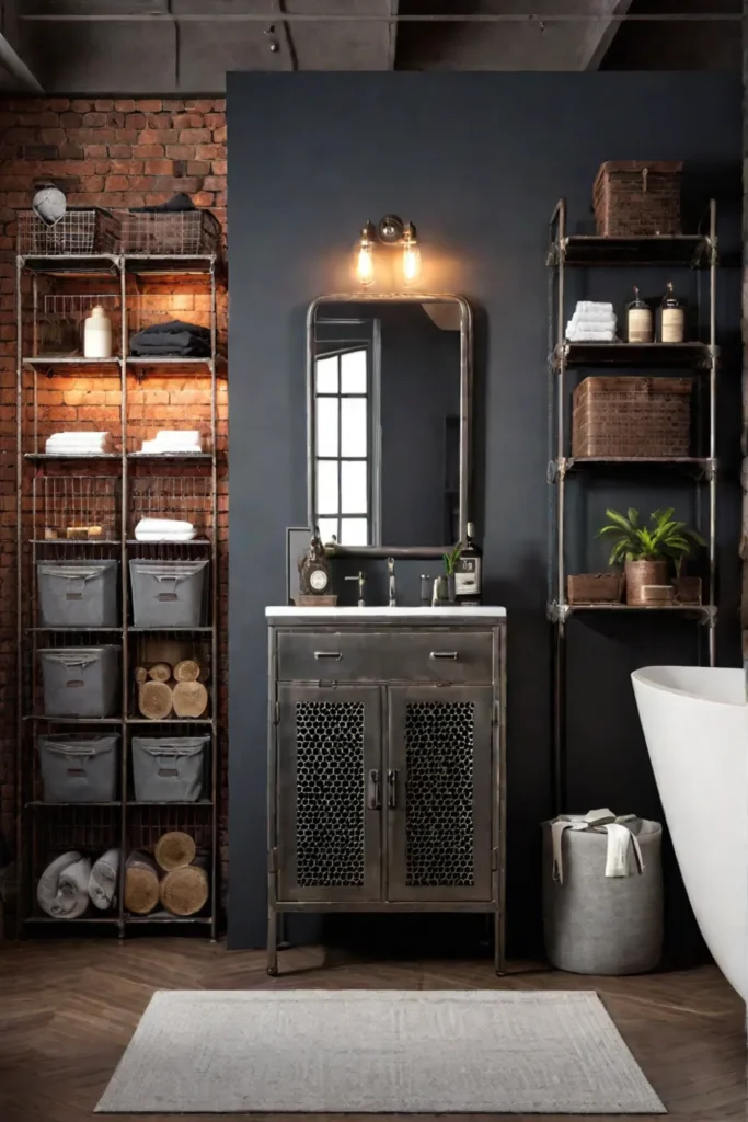 Industrial bathroom decor