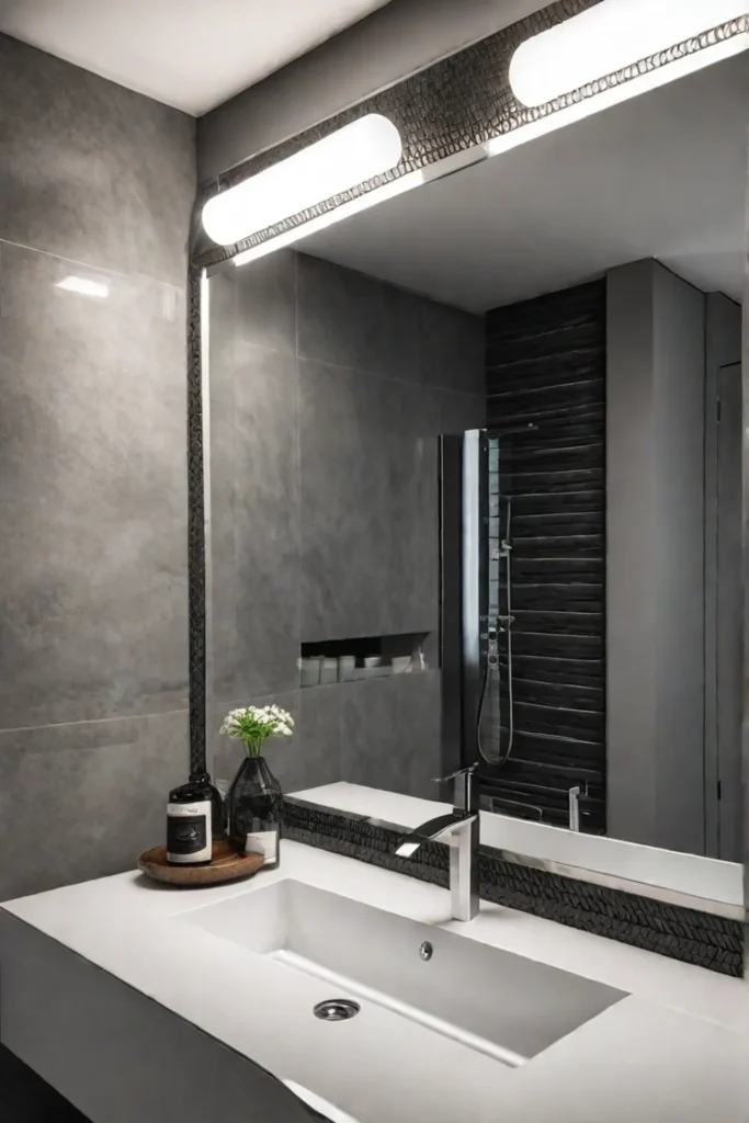 Modern small bathroom with seamless design