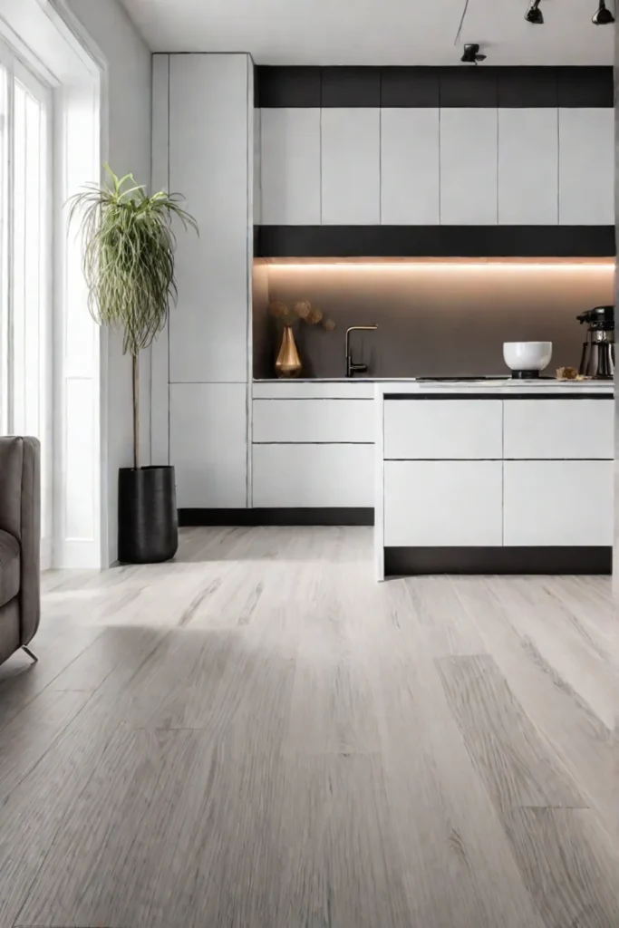 Stylish kitchen showcasing the durability and water resistance of LVT