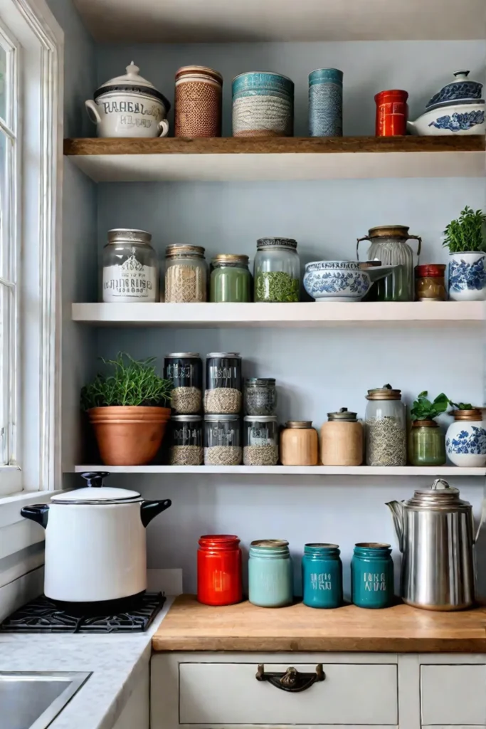 Thrifted kitchen decor and organization