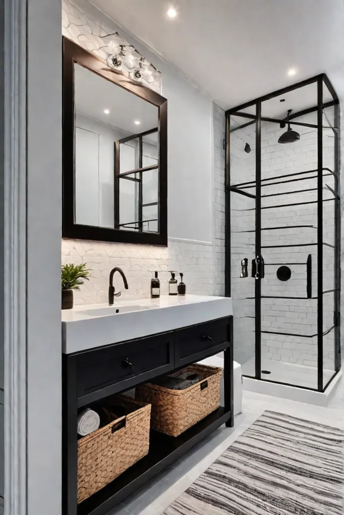 Vertical storage for small bathrooms