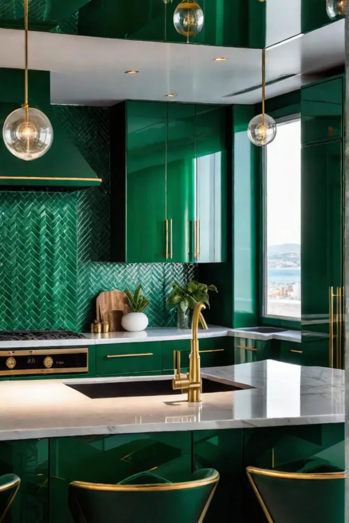 Art Deco inspired kitchen runway fashion influence