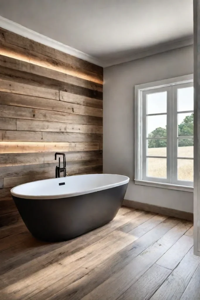 Bright and airy farmhouse bathroom