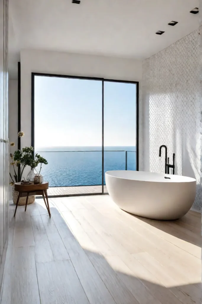 Bright and airy small bathroom