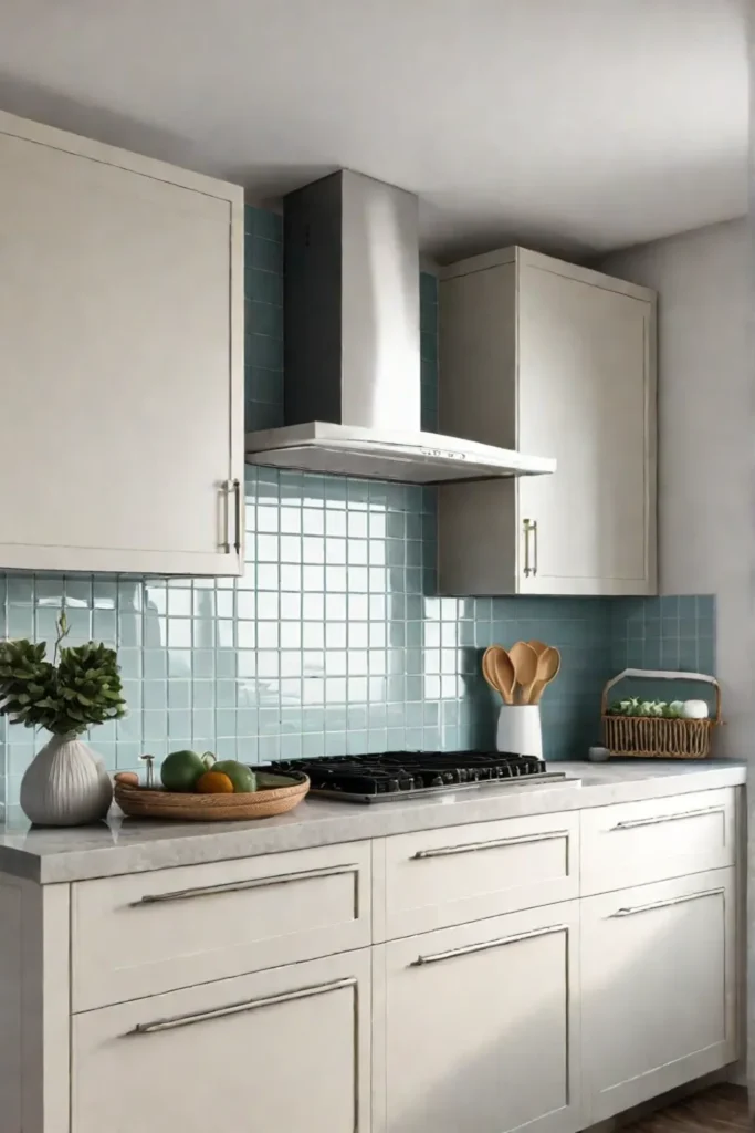 Budget kitchen remodel durable tile backsplash