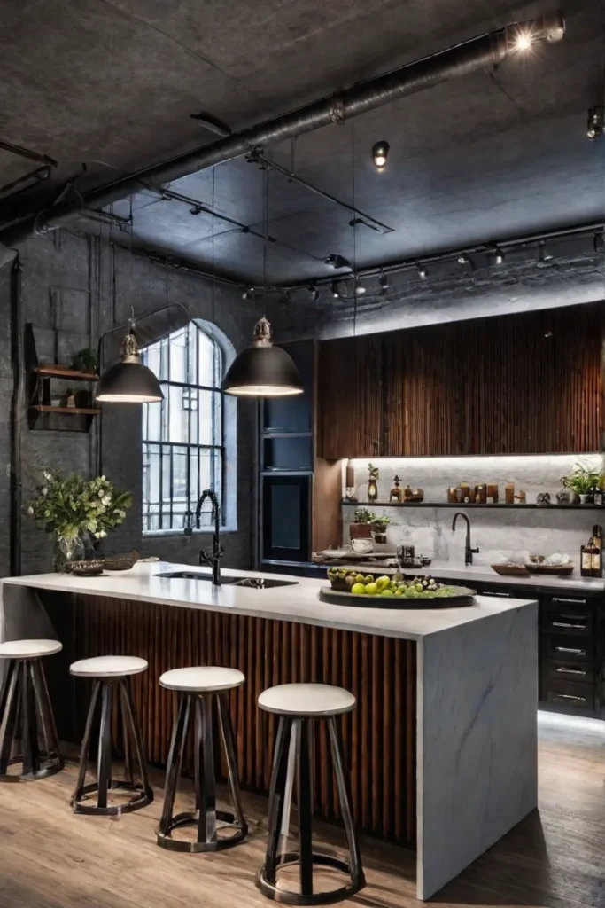 Industrial chic kitchen design