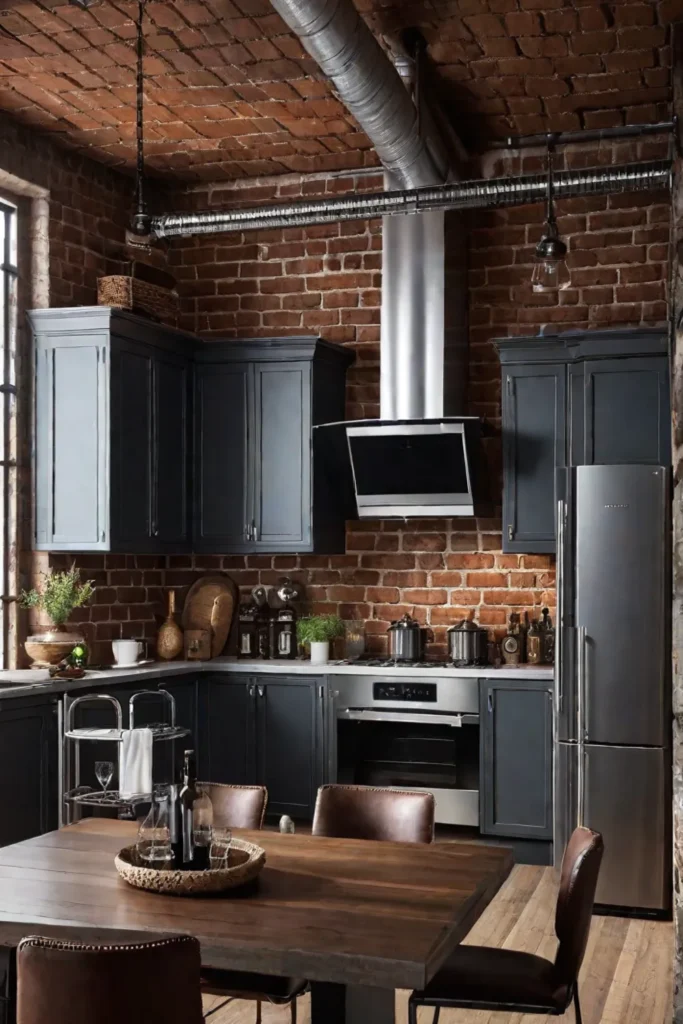 Industrial style kitchen with urban loft vibes