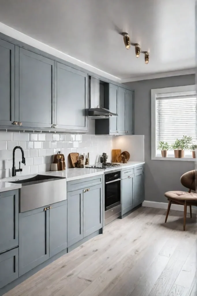 Minimalist furniture in a small kitchen