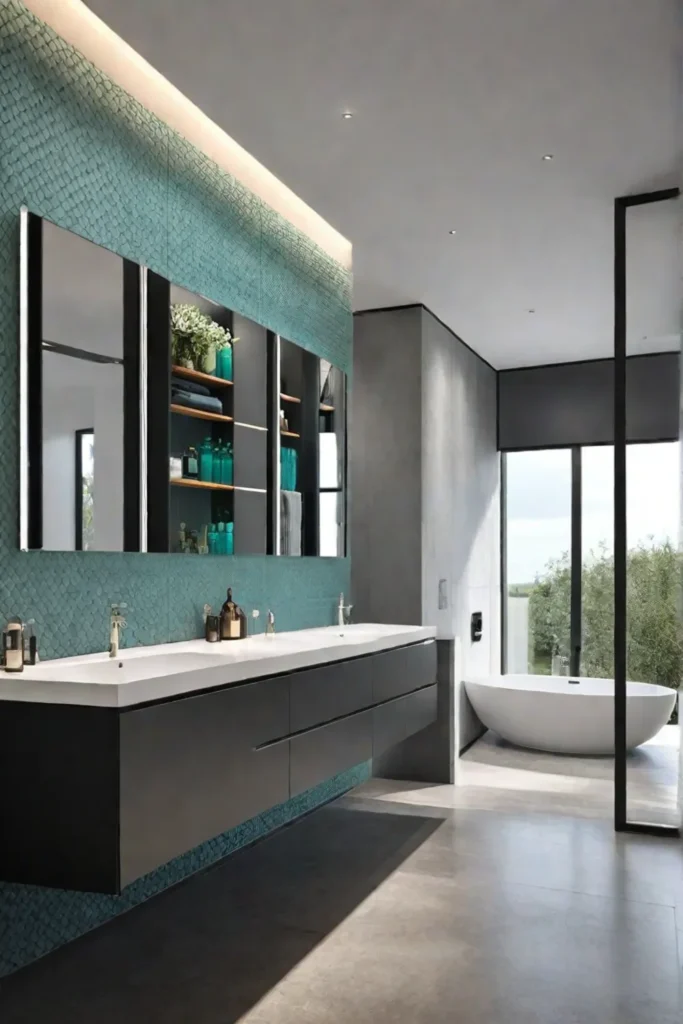 Modern small bathroom with seamless design